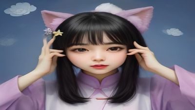 搞笑视频截图：猫咪在镜子前对自己怒吼的沙雕萌宠视频